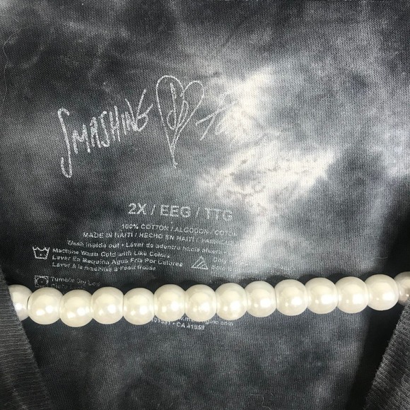 Smashing Pumpkins Black and Gray Tie Dry T Shirt SZ XXL - Picture 4 of 5